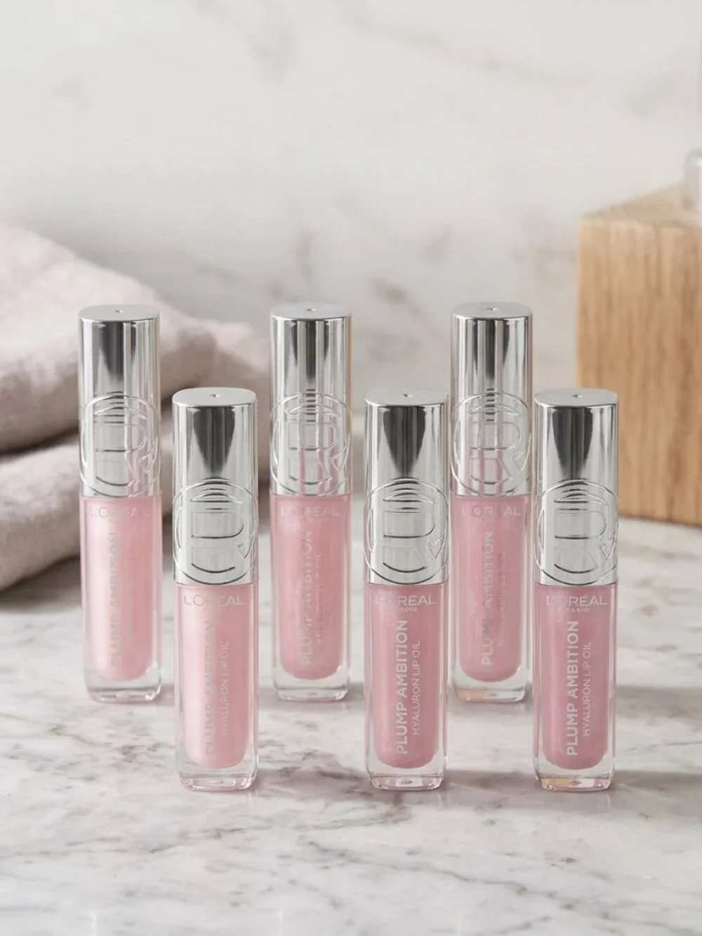 L'Oréal Paris Hyaluron Lip Oil, Crystal Clear, 0.16 fl oz Pack of 6